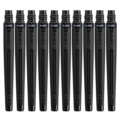 樂天商城 - ぺんてる 筆ペン カートリッジ アートブラッシュ XFR-101 10本セット 黒 送料無料