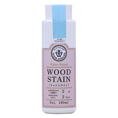 和信ペイント(Washi Paint) 水性着色剤 ウッドアトリエ ウッドステイン 木目を生かした着色 アイスブルー 180ml WS- 送料無料