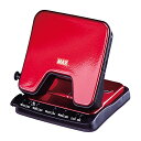マックス パンチ 軽あけパンチ スクーバ 35枚開け 2穴 レッド DP-35T/R 送料無料