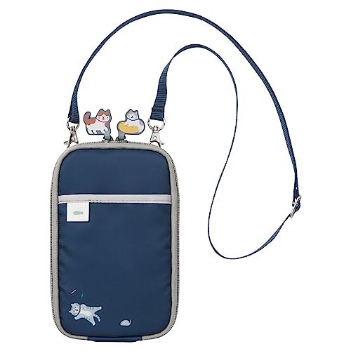 リヒトラブ にゃんシーン ねこ スマホ ショルダーポーチ インディゴブルー A2225-11 送料無料