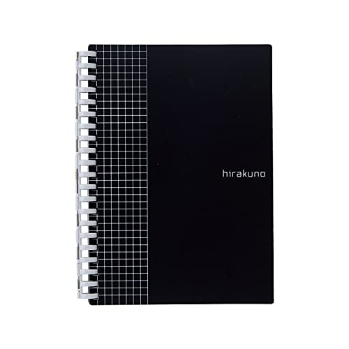リヒトラブ 開く リングノート ツイストノート B6S hirakuno 21穴 リーフ50枚 ブラ ...