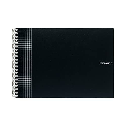 リヒトラブ 開く リングノート ツイストノート セミB5E hirakuno E型 21穴 ブラック ...
