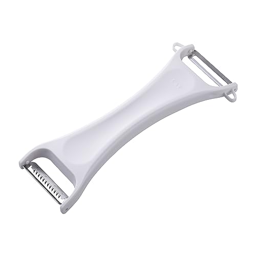貝印 KAI 皮むき 千切り 両方使える 両用 ピーラー 皮むき器 千切り器 じゃがいも 芽取り付 KAI KITCHEN ホワイト 日 送料無料
