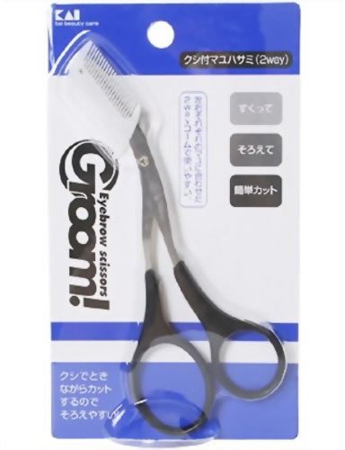 貝印 KAI Groom! クシ付き 眉毛 ハサミ 2WAY 揃えやすい 日本製 HC1167 送料無料 貝印 KAI Groom! クシ付き 眉毛 ハサミ 2WAY 揃えやすい 日本製 HC1167 送料無料