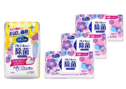 お試し価格 シルコット ウェットティッシュ 除菌 アルコールタイプ 本体 40枚入 + 保湿成分ヒアルロン..