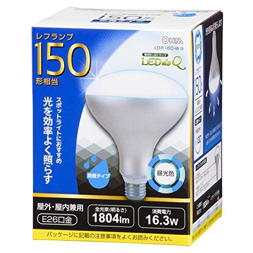 オーム(OHM) オーム電機 LED電球 レフランプ形 150形相当 E26 昼光色 LDR16D-W 9 0...