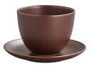 KINTO (キントー) 湯呑み PEBBLE カップ&ソーサー 180ml ブラウン 17146 送料無料