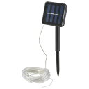 オーム(OHM)オーム電機 ソーラー充電ストリングLEDライト イルミネーション 暖色 屋外 ソーラー充電式 ストリングライト 12m 送料無料