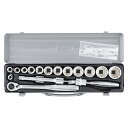 トネ(TONE) ソケットレンチセット 760M 差込角12.7mm(1/2) シルバー 内容17点 送料無料