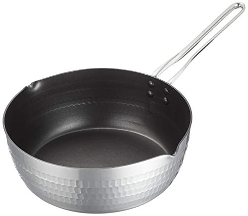 遠藤商事 TKG 片手鍋 雪平鍋 24cm アルミ製 こびりつきにくいテフロン加工 IH対応 ハンドルが熱くなりにくい特殊構造 便利な目 送料無料