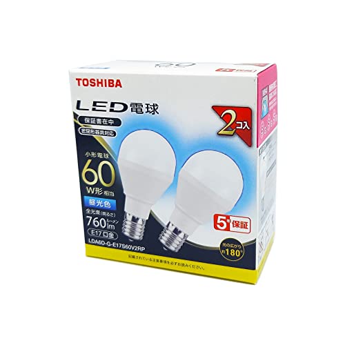 昼光色昼光色/60/LDA6D-G-E17S60V2RP・Size:60Style:昼光色・パッケージ個数:1・外径：40mm×全長：81mm・全光束：760lm・平均演色評価数：83Ra・定格寿命（h）：40000・密閉器具対応色:昼光色 | パターン名(種類):60W ●定格消費電力:5.9w●広配光:180°●口金:E17●60W相当●密閉器具対応●5年