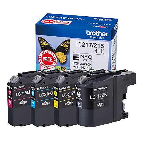 brotherۥ󥯥ȥå4ѥå() LC217/215-4PK б:DCP-J4225NDCP-J42 ...