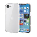エレコム iPhone 16e ケース クリア 透明 耐衝撃 衝撃吸収 背面傷つけ防止 ワイヤレス充電対応 MagSafe メタルリング 送料無料