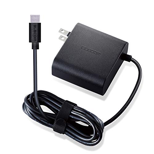 エレコム ノートPC用ACアダプター Type-C PD対応 65W ケーブル一体型 2m ブラック ACDC-PD0465BK 【 i 送料無料