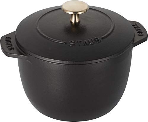 ストウブ(Staub) 「 ラ ココット de GOHAN ブラック S 12cm 」 ご飯鍋 炊飯 1合 鋳...
