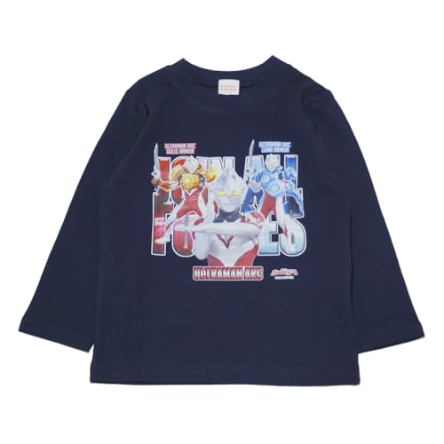 [バンダイ] クラシック fr9154az 秋 冬 ウルトラマンアーク 長袖Tシャツ ボーイズ ネイビー 送料無料