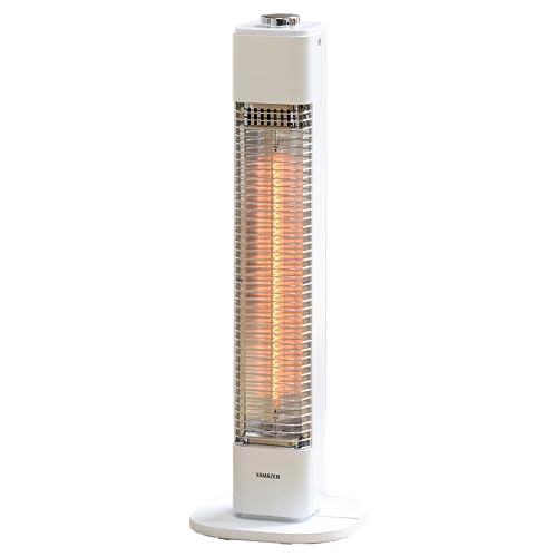 [山善] カーボンヒーター 500W 遠赤外線 スリム 小型 コンパクト 転倒オフスイッチ 足元 トイレ 脱衣所..