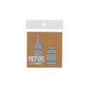 TQOOL 表札 プレート 裏両面テープ付き アクリル 日本製 PICT LIFE. パントリーB グレー 1枚入 92x72mm 24 送料無料