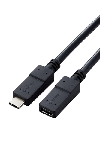 ブラック/0.5m/USB3-ECC05BK・Size:0.5m・パッケージ個数:1・USB Type-C(TM)ケーブルの延長ケーブル(USB 5Gbps)です。・ケーブル一体型のAC充電器のケーブル長を延長して使用できるほか、USBハブ...