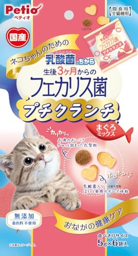 ペティオ (Petio) ネコちゃんの乳酸菌のちから 3ヶ月からのフェカリス菌プチクランチまぐろ 30g 送料無料