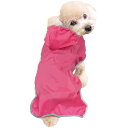 ドギーマン Chiccha! パパッと着られる ポケット寒さ風よけ雨コート S ピンク 犬用レインコート 犬 Sサイズ 送料無料