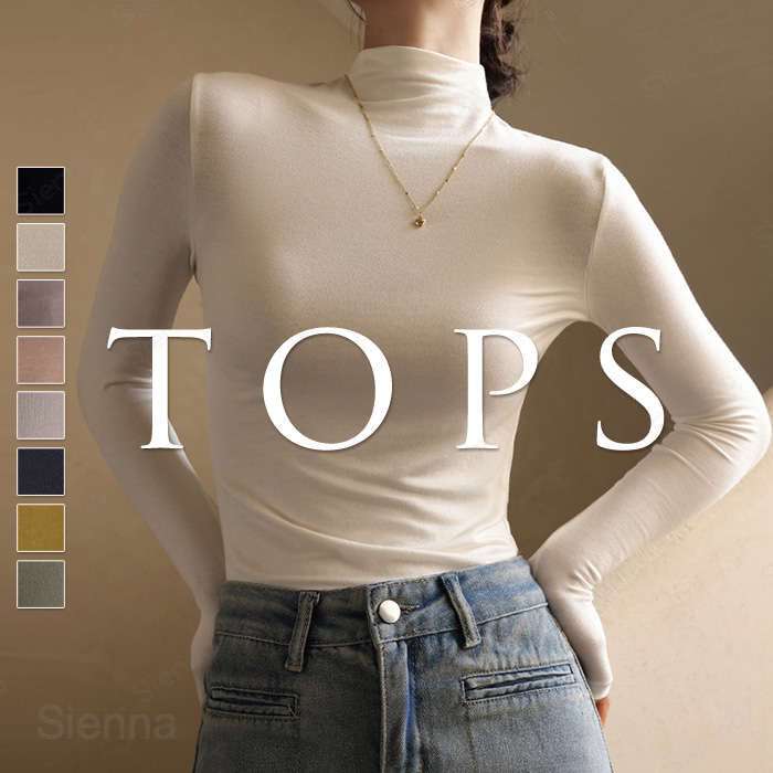 ハイネックカットソーレディーストッ...