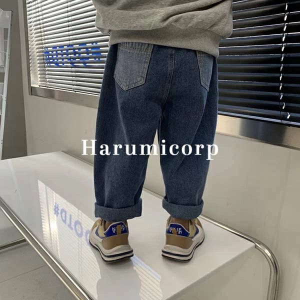 Rakuten - 【送料無料】デニムパンツ キッズ 子供服 男の子 ロングパンツ 春 秋 ジーンズ 長ズボン おしゃれ 可愛い 韓国子ども服 ベビー服 ボトムス カジュアルパンツ シンプル 誕生日 プレゼント 通園 通学 140cm 130 120 110 100 90 80