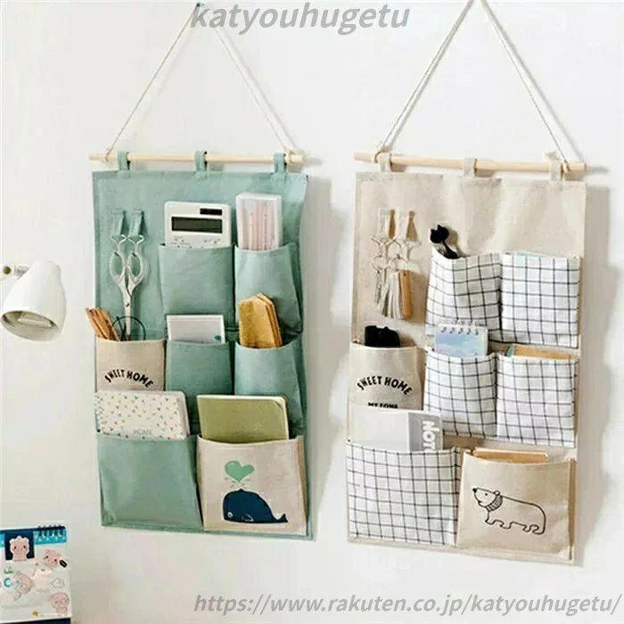 ヴィンテージ風 ウォールポケット 壁掛け 7ポケット 生活 雑貨 インテリア 収納 ポリエチレン加工 防水..