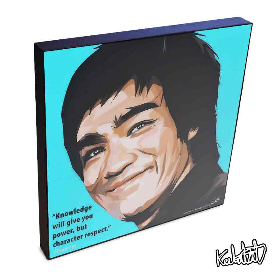 楽天DVD卸　スマイルワン楽天市場店ポップアートフレーム Bruce Lee2　ブルース・リー2 KEETATAT SITTHIKET アートパネル インテリア 雑貨 店舗 内装 玄関 おしゃれ ポスター 絵 イラスト 壁掛け アクションスター 偉人 カンフー 香港 俳優 映画