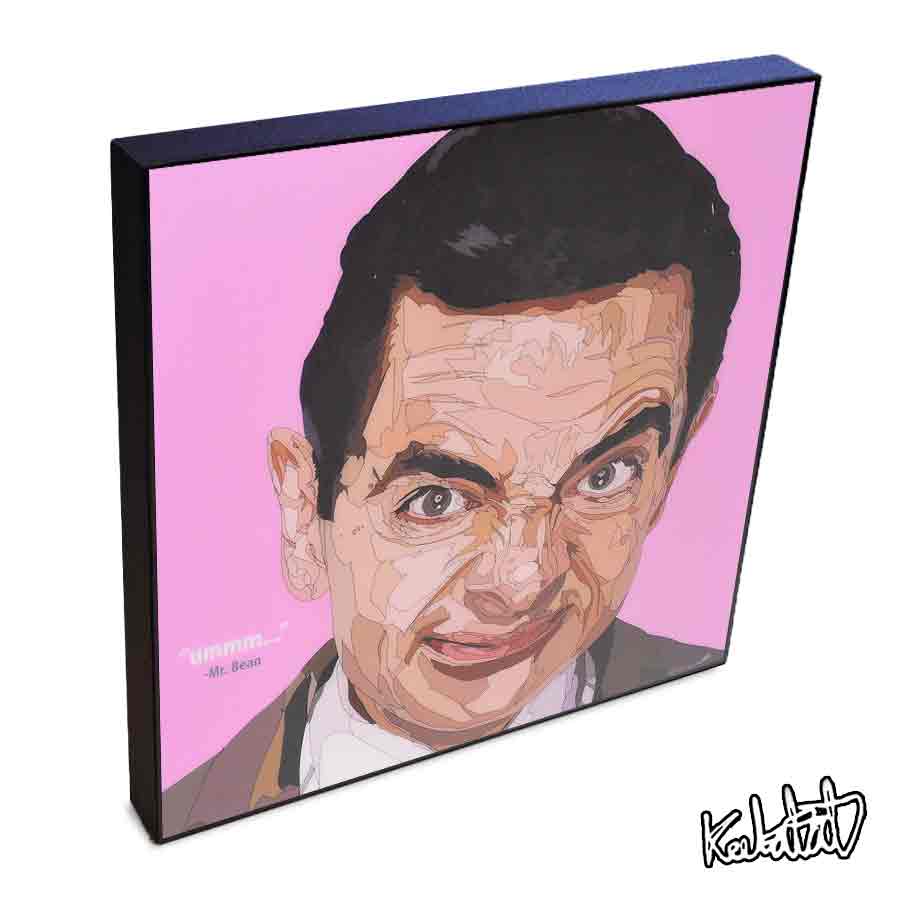 ポップアートフレーム Mr.Bean ミスター ビーン KEETATAT SITTHIKET アートパネル インテリア 雑貨 店舗 内装 玄関 おしゃれ ポスター 絵 イラスト 壁掛け ローワン アトキンソン コメディアン 俳優 映画 キャラクター