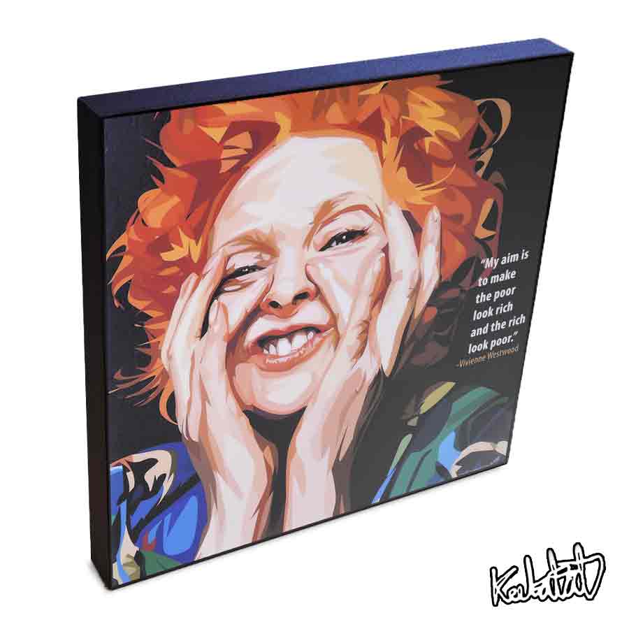 ポップアートフレーム Vivienne Westwood　ヴィヴィアン・ウエストウッド KEETATAT SITTHIKET アートパネル インテリア 雑貨 店舗 内装 玄関 おしゃれ ポスター 絵 イラスト 壁掛け デザイナー ファッション 偉人 セレブ