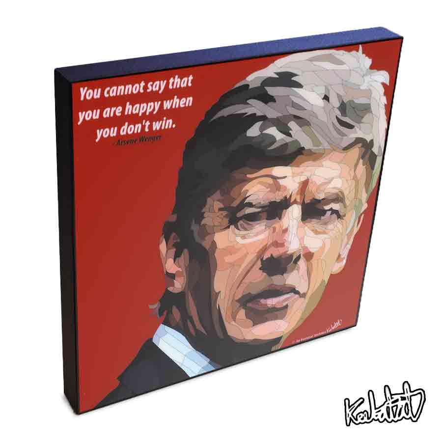 ポップアートフレーム Arsene Wenger　アーセン・ベンゲル KEETATAT SITTHIKET アートパネル インテリア 雑貨 店舗 内装 玄関 おしゃれ ポスター 絵 イラスト 壁掛け サッカー 監督 プレミアリーグ アーセナル