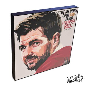 ポップアートフレーム Steven Gerrard (Liverpool)　スティーヴン・ジェラード3 KEETATAT SITTHIKET アートパネル インテリア 雑貨 店舗 内装 玄関 おしゃれ ポスター 絵 イラスト 壁掛け サッカー選手 リヴァプール プレミアリーグ ミッドフィールダー イングランド代表