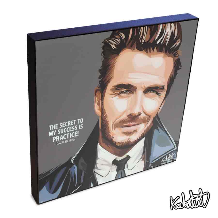 ポップアートフレーム David Beckham　デビッド・ベッカム5 KEETATAT SITTHIKET アートパネル インテリア 雑貨 店舗 内装 玄関 おしゃれ ポスター 絵 イラスト 壁掛け サッカー選手 ミッドフィールダー イングランド代表 レジェンド