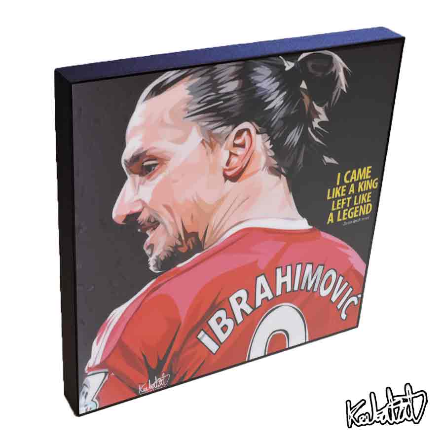 ポップアートフレーム Zlatan Ibrahimovic　ズラタン・イブラヒモビッチ（red） KEETATAT SITTHIKET アートパネル インテリア 玄関 ポスター 壁掛け サッカー選手 フォワード マンチェスター・ユナイテッド スウェーデン代表