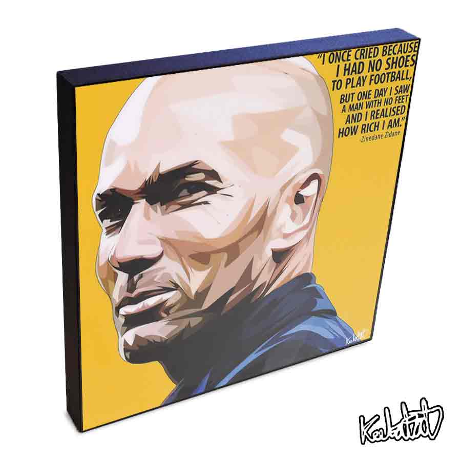 ポップアートフレーム Zinedine　Zidane（coach）　ジ