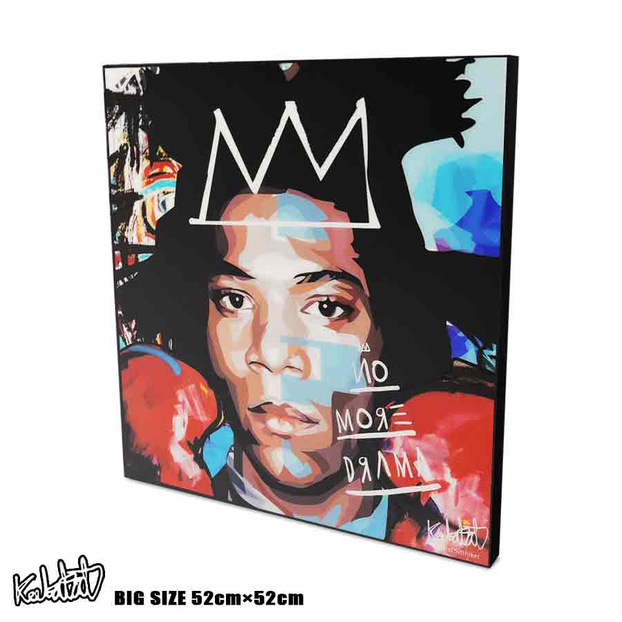 アートパネル 特大52cmサイズ☆Jean-Michel Basquiat2 ジャン＝ミシェル・バスキア2 グラフィックアートパネル ニューヨーク ブルックリン アーティスト ウォールアート パネル 偉人 レジェンド アートグッズ 絵 ポップアート アートフレーム 雑貨