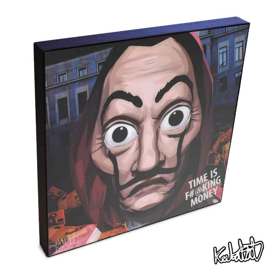 ポップアートフレーム La Casa De Papel Money Heist ペーパー ハウス KEETATAT SITTHIKET アートパネル インテリア 雑貨 店舗 内装 玄関 おしゃれ ポスター 絵 イラスト 壁掛け 海外ドラマ キャラクター