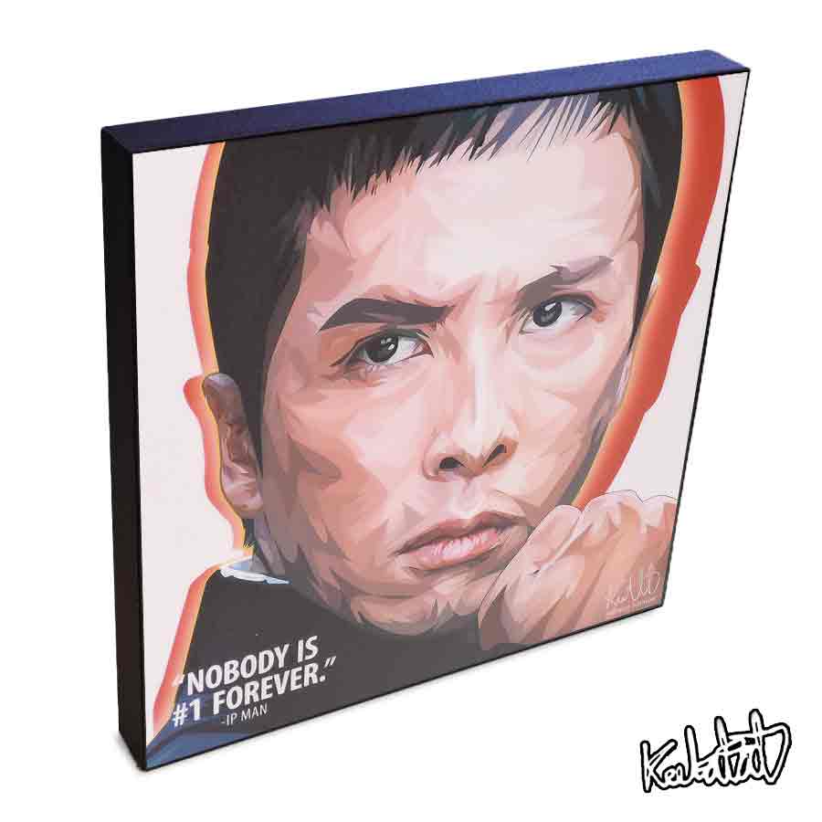 ポップアートフレーム Donnie Yen IP man ドニー イェン（イップマン） KEETATAT SITTHIKET アートパネル インテリア 雑貨 店舗 内装 玄関 おしゃれ ポスター 絵 イラスト 壁掛け 香港スター カンフー 葉問 映画