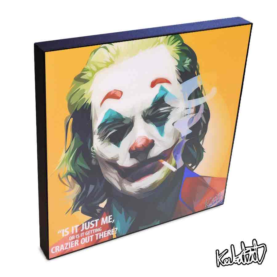 ポップアートフレーム Joker（Joaquin Phoenix）3　ジョーカー（ホアキン・フェニックス）3 KEETATAT SITTHIKET アートパネル インテリア 雑貨 店舗 内装 玄関 おしゃれ ポスター 壁掛け ヴィラン コミック 映画 キャラクター