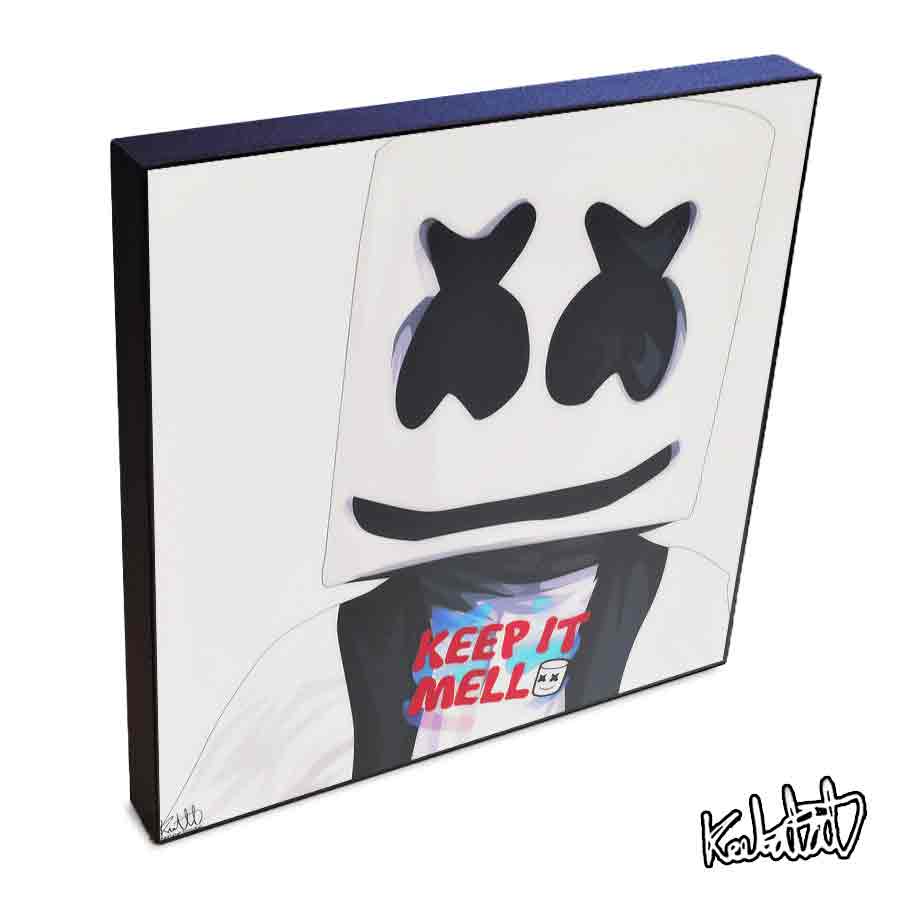 ポップアートフレーム MARSHMELLO2 マシュメロ2（DJ） KEETATAT SITTHIKET アートパネル インテリア 雑貨 店舗 内装 玄関 おしゃれ ポスター 絵 イラスト 壁掛け クラブミュージック EDM 音楽