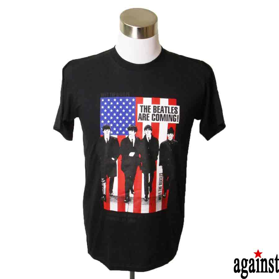 バンドTシャツ against The Beatles ザ・ビートルズ 音楽 プリントTシャツ グッズ ロック ロックンロール 洋楽 Tシャツ メンズサイズ 男女兼用 サイズM＆L