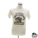 デザインTシャツ BUNNY RABBIT Robert Leroy Johnson ロバート ジョンソン バンドTシャツ ビンテージ風 プリントTシャツ グッズ ブルース クロスロード CROSS ROAD 音楽 Tシャツ 男女兼用 白 サイズM＆L