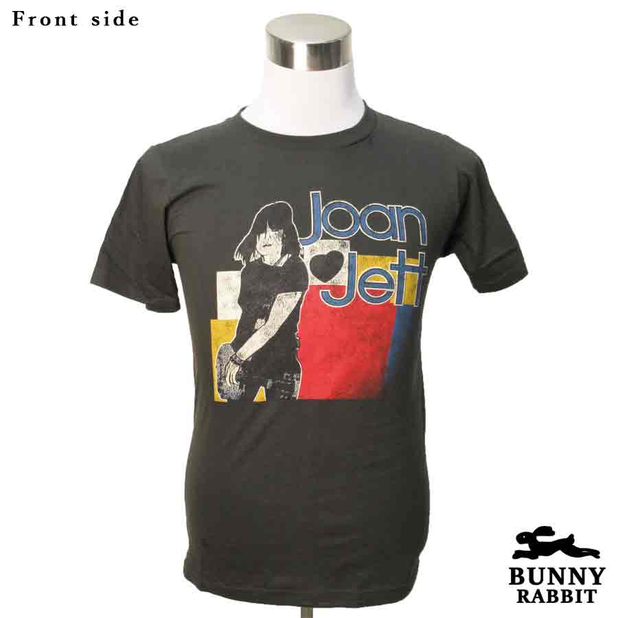 デザインTシャツ BUNNY RABBIT Joan Jett ジョーン ジェット Bad Reputation バンドTシャツ プリントTシャツ 伝説の女性ロッカー ロック レジェンド フェス 音楽 ロックT Tシャツ 男女兼用 サイズM＆L