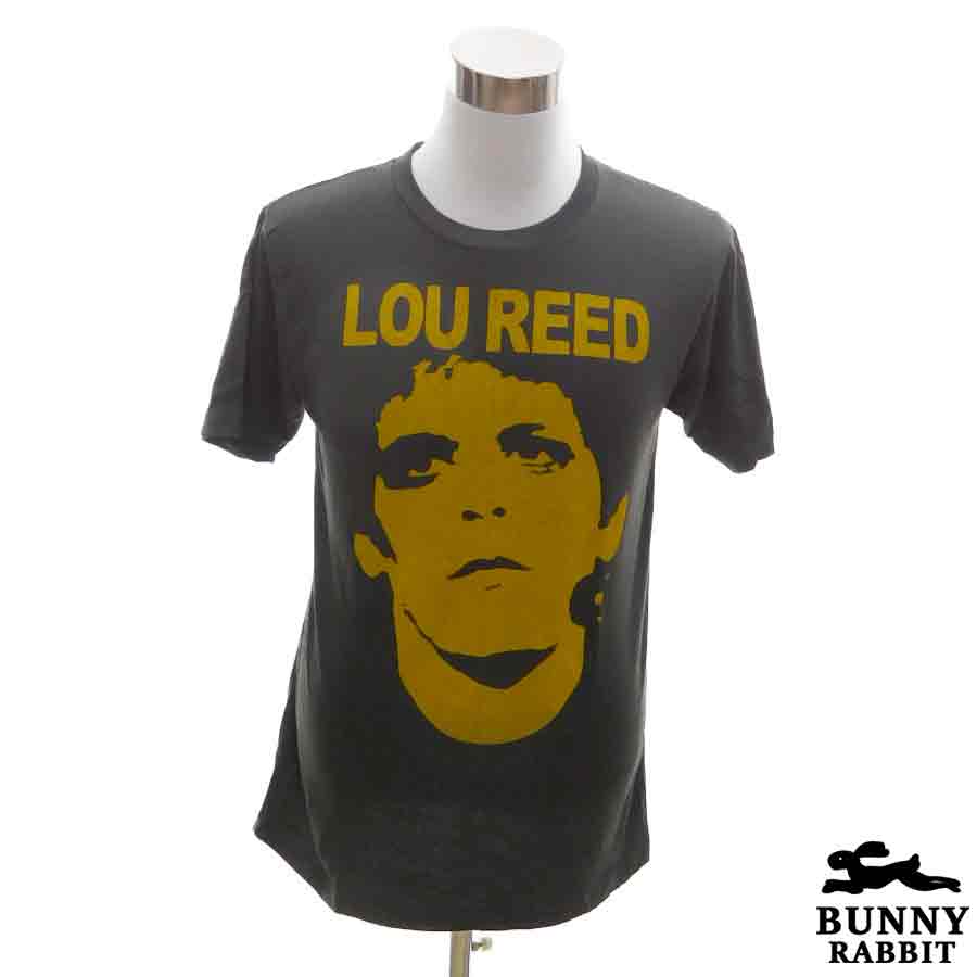 デザインTシャツ BUNNY RABBIT Lou Reed ルー・リード ビンテージ風 ロック バンド フェス 黒 ブラック