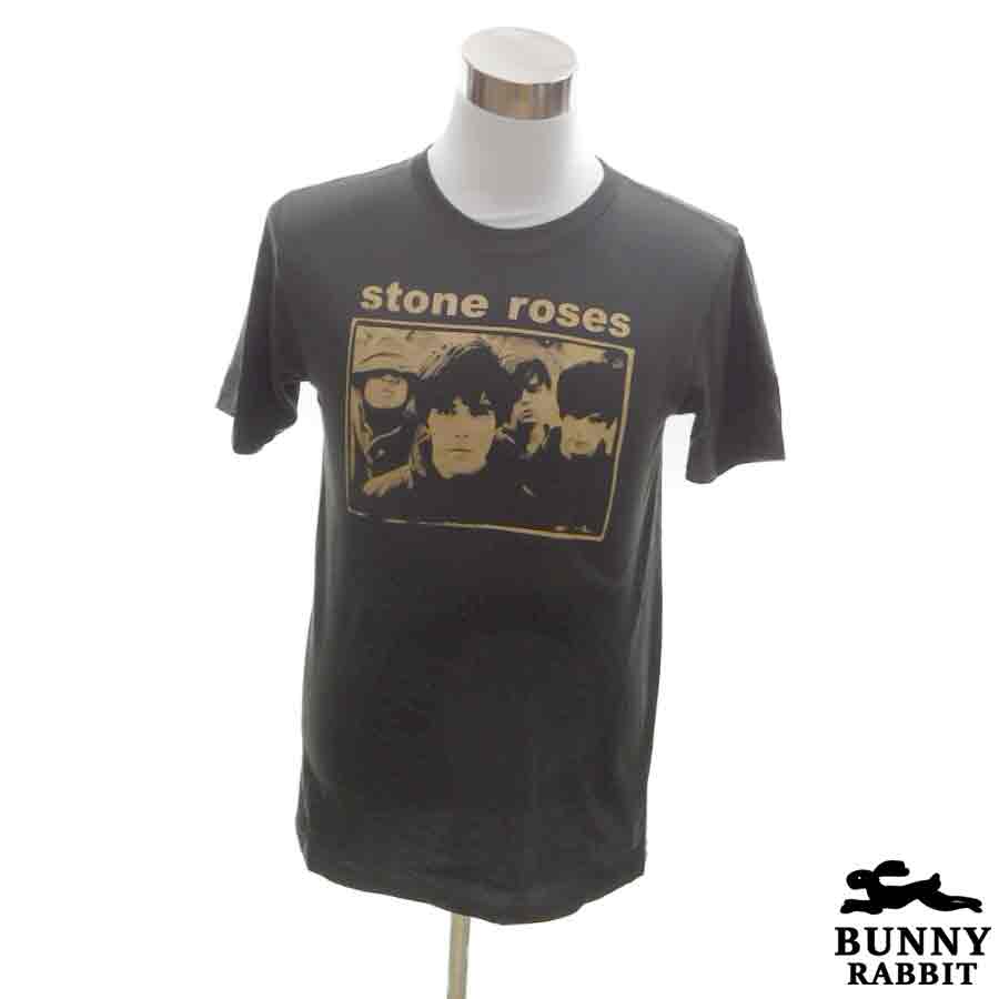 デザインTシャツ BUNNY RABBIT THE STONE ROSES3 ザ・ストーン・ローゼス ビンテージ風 ロック バンド フェス 黒 ブラック