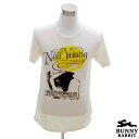 デザインTシャツ BUNNY RABBIT Neil Young ニール ヤング ビンテージ風 ロック バンド フェス 白 ホワイト