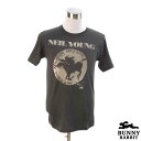 デザインTシャツ BUNNY RABBIT Neil Young ニール ヤング ビンテージ風 ロック バンド フェス 黒 ブラック