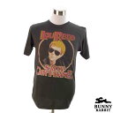 デザインTシャツ BUNNY RABBIT Lou Reed ルー リード ビンテージ風 パンクロック ロック バンド フェス 黒 ブラック