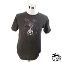 デザインTシャツ BUNNY RABBIT Roxy Music ロキシー ミュージック ビンテージ風 UK グラムロック ロック バンド フェス 黒 ブラック